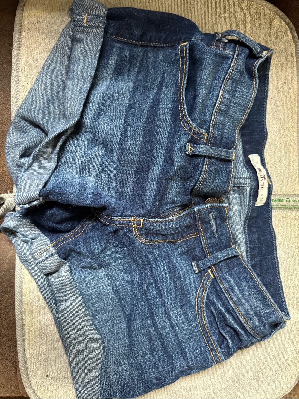 Denim shorts with Belt Loops - Dark Blue